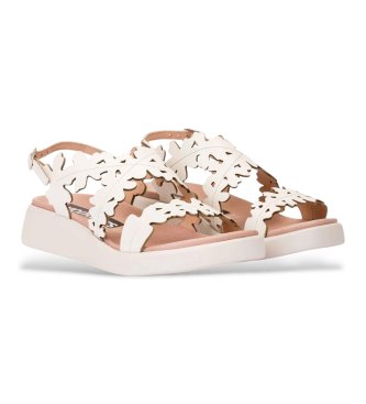 Wonders Off-white Loaf sandaler i läder