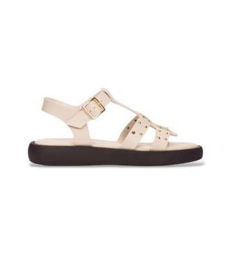 Wonders Sandales en cuir beige Mousse