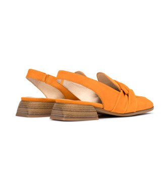 Wonders Skórzane sandały Phoenix pomarańczowe 