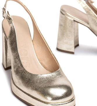 Wonders Golden Valery leather sandals -Heel height 9cm