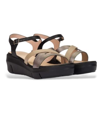 Wonders Flynn l�der-sandaler 83 brun, sort