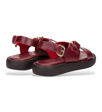 Wonders Sandaler i l�der Horizon 32 bordeaux