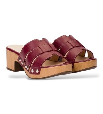 Wonders Leren Sandalen Miercoles 61 Bordeaux