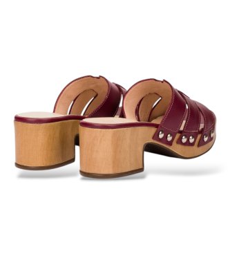 Wonders Leren Sandalen Miercoles 61 Bordeaux