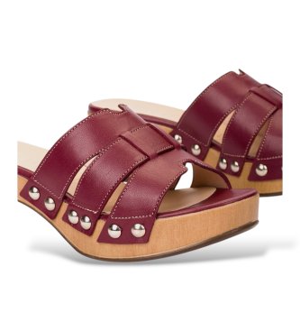 Wonders Leren Sandalen Miercoles 61 Bordeaux