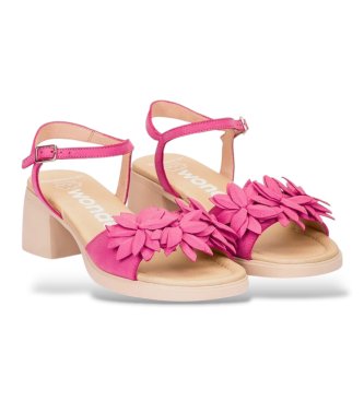 Wonders Sandales en Cuir Moai 02 Rose