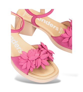 Wonders Sandales en Cuir Moai 02 Rose