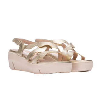 Wonders Golden Colorado Leather Sandals