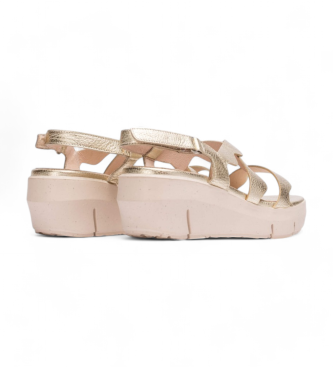 Wonders Golden Colorado Leather Sandals