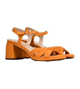 Wonders Oranje sandalen met hak - hakhoogte: 6cm