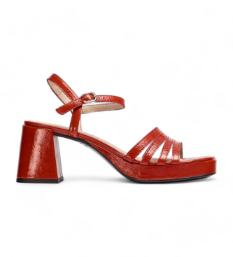 Wonders Leather sandals Zaida Red