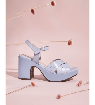 Wonders Lilac Lisbon Leather Sandals