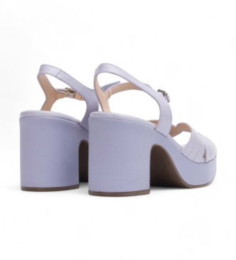 Wonders Lilac Lisbon Leather Sandals