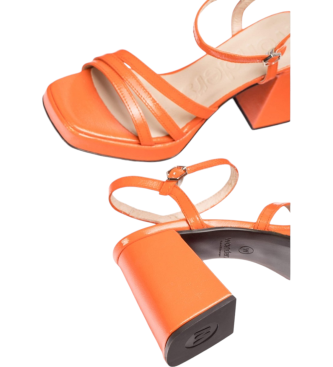 Wonders Sandalias de Piel Love naranja