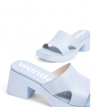 Wonders Ledersandalen Motel Blue