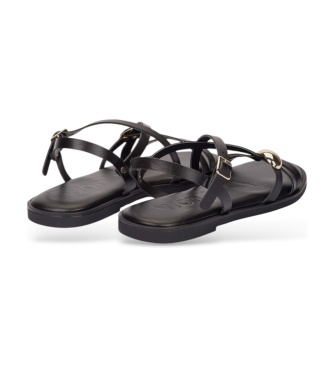 Wonders Musa 23 sandaler i læder, sort