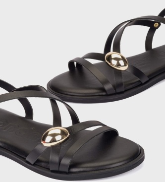 Wonders Musa 23 sandaler i læder, sort