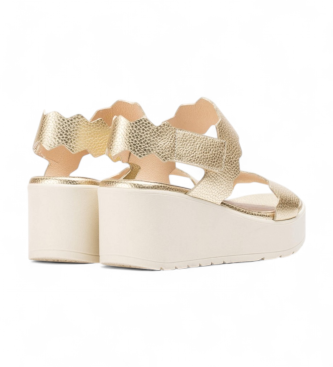 Wonders Vijolični in zlati usnjeni sandali