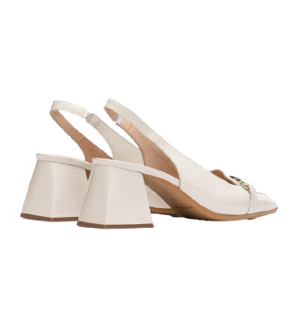 Wonders Jazmin white leather heeled sandals White