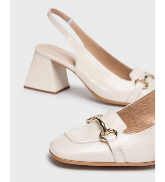 Wonders Jazmin white leather heeled sandals White