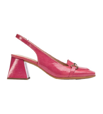 Wonders Jazmin Rosa Leather Heeled Sandals Pink Pink