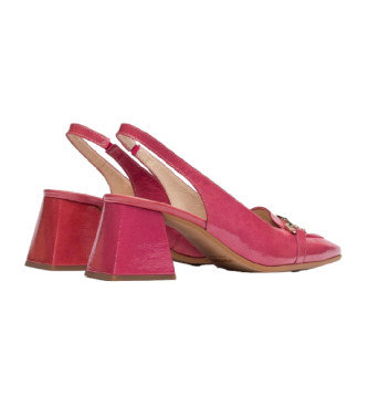 Wonders Jazmin Rosa Leather Heeled Sandals Pink Pink