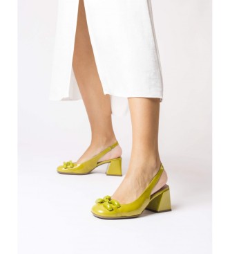 Wonders Karla green leather high heel sandals