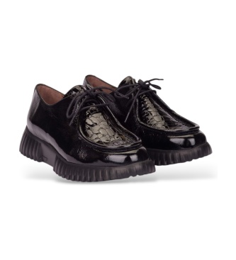 Wonders Wallabee Flexfly 23 Schuhe aus Leder Schwarz
