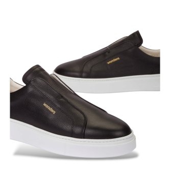 Wonders Skórzane trampki Marley 60 Czarne