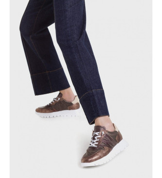 Wonders Leder Turnschuhe Odisei 91 braun