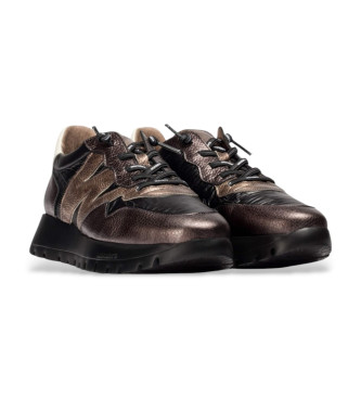 Wonders Leder Turnschuhe Odisei 91 schwarz