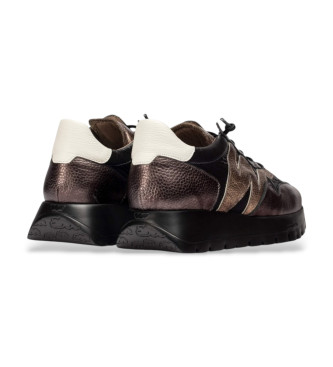 Wonders Leder Turnschuhe Odisei 91 schwarz