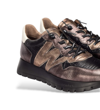 Wonders Leder Turnschuhe Odisei 91 schwarz