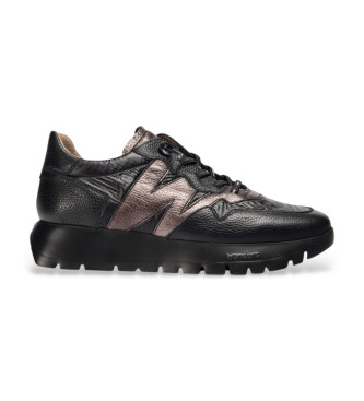Wonders Leder Turnschuhe Odisei 91 schwarz