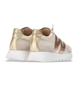 Wonders Zapatillas de piel Oslo beige, bronce