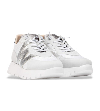 Wonders Oslo leather shoes white, silver