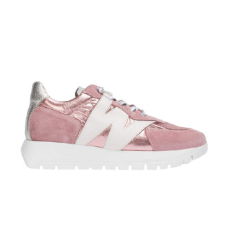 Wonders Oslo pink leather trainers