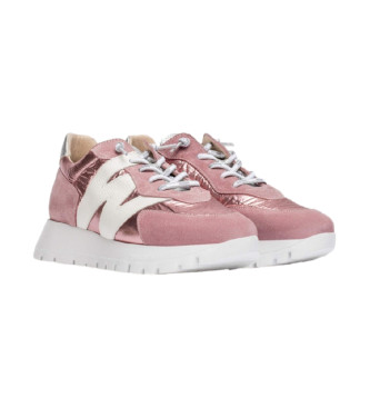 Wonders Oslo pink leather trainers