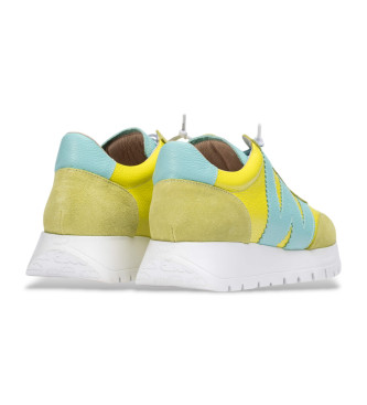 Wonders Sapatilhas de couro amarelo Racer