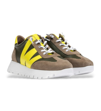 Wonders Zapatillas de piel Racer verde