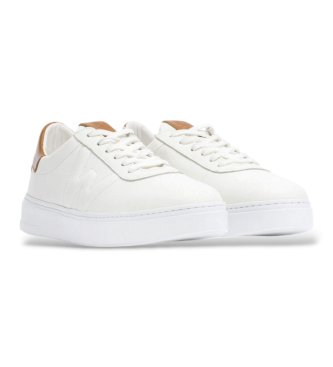 Wonders Baskets en Cuir Relief Blanc