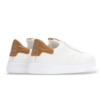 Wonders Baskets en Cuir Relief Blanc
