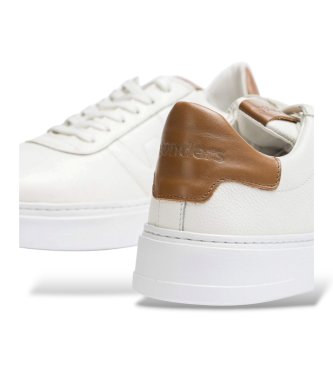 Wonders Baskets en Cuir Relief Blanc