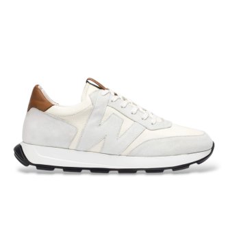 Wonders Baskets en Cuir Rin blanc