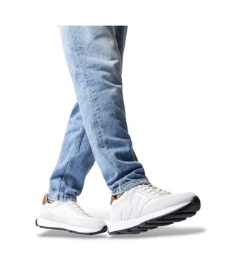 Wonders Baskets en Cuir Rin blanc
