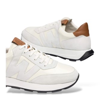 Wonders Baskets en Cuir Rin blanc