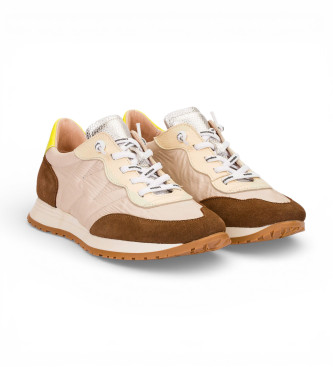 Wonders Towanda02 t�nis de couro bege