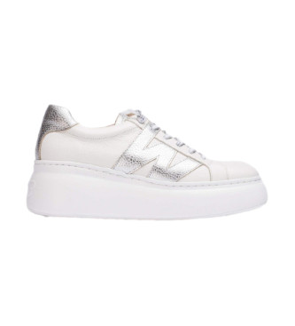 Wonders Zurich white leather trainers -Height wedge 4.5cm