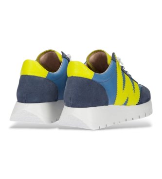 Wonders Racer Leder Turnschuhe blau