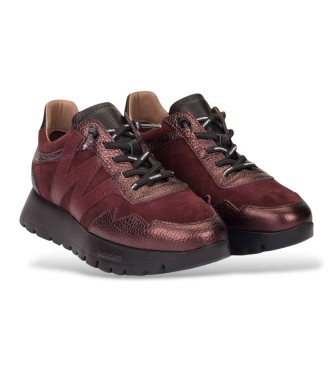 Wonders Odisei Ledersneaker in Granatrot